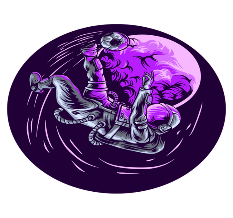 Futbol yatak odası halısı oynayan astronot - TenStickers