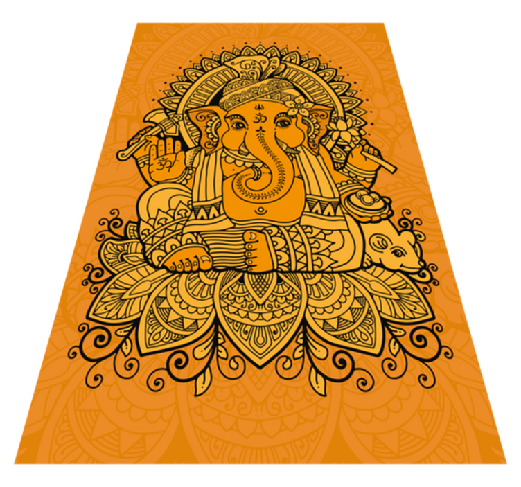 Ganesh illüstrasyonu etnik pvc halı - TenStickers