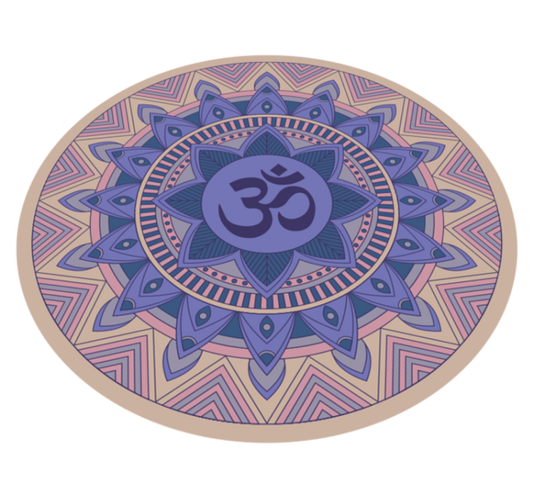 Meditatif lotus deseni mandala pvc halı - TenStickers