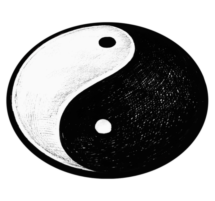 Orijinal yin yang dengesi modern halı - TenStickers
