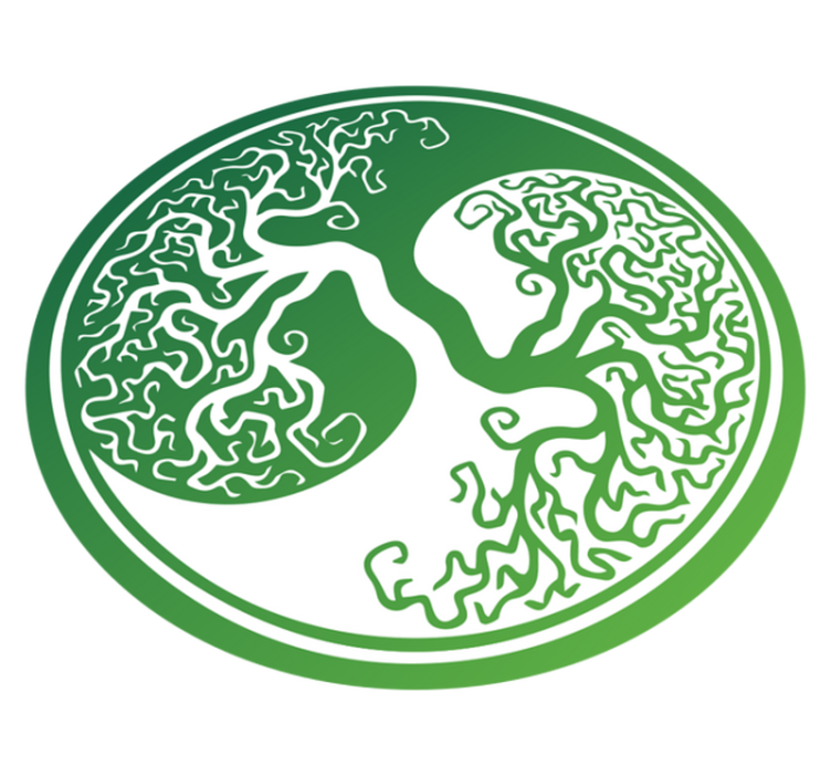 Karmaşık ağaç tasarımı doğa pvc halı - TenStickers