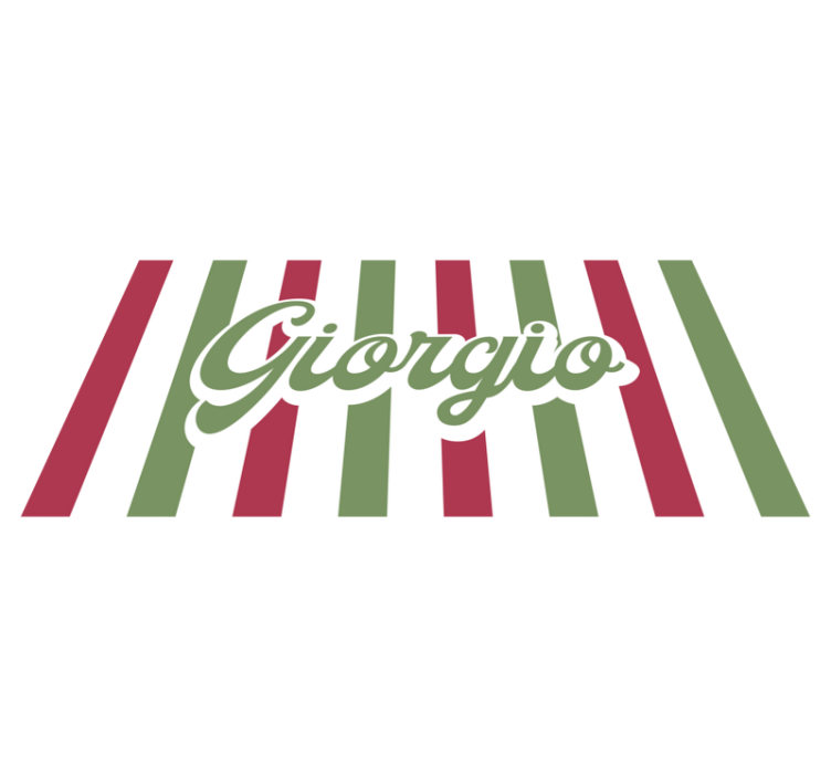 Italyan bayrağı isimlerle pvc halı - TenStickers