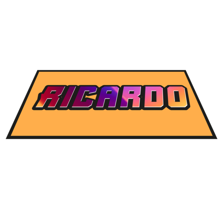 özel dokulu isim gençler pvc halı - TenStickers