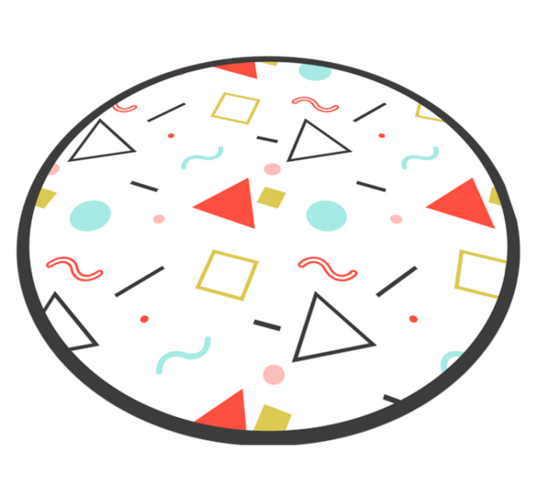 Geometrik pvc halı renkli geometrik Şekiller - TenStickers