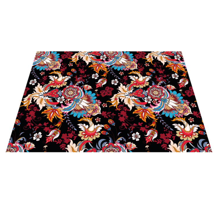 Botanik ilham mandala pvc halı - TenStickers