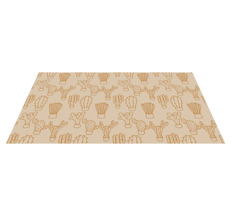 Güneşte solmuş kaktüs desenli çiçekli kilim - TenStickers