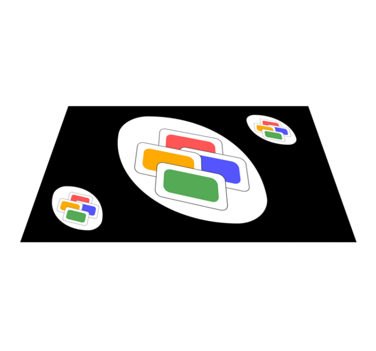 Siyah klasik kart oyunlar pvc halı - TenStickers