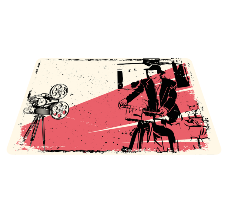 Klasik film sahnesi vintage pvc halı - TenStickers