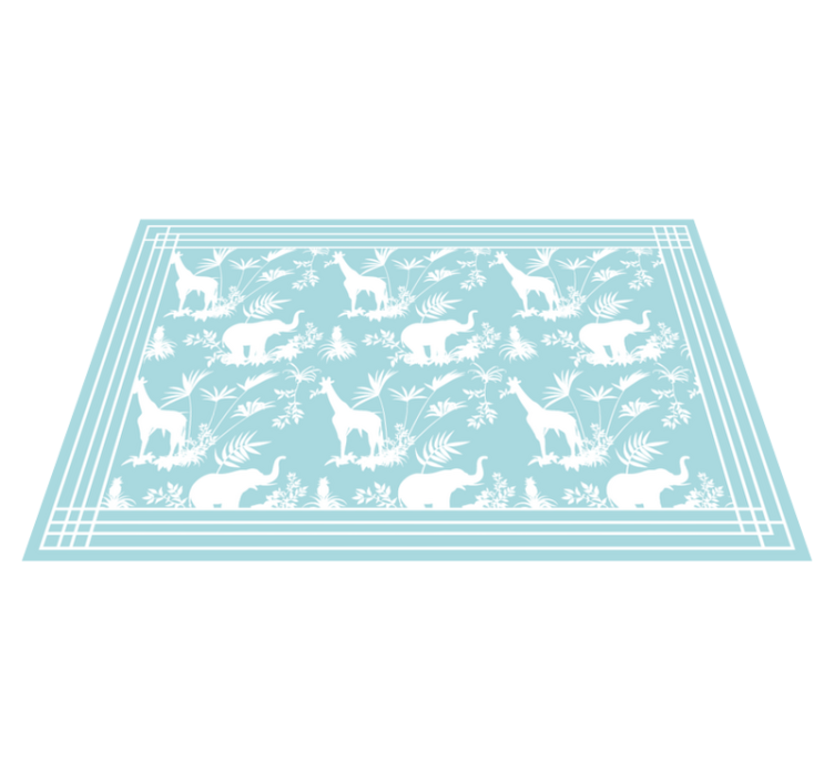 Orman safari sahnesi bebek pvc halı - TenStickers