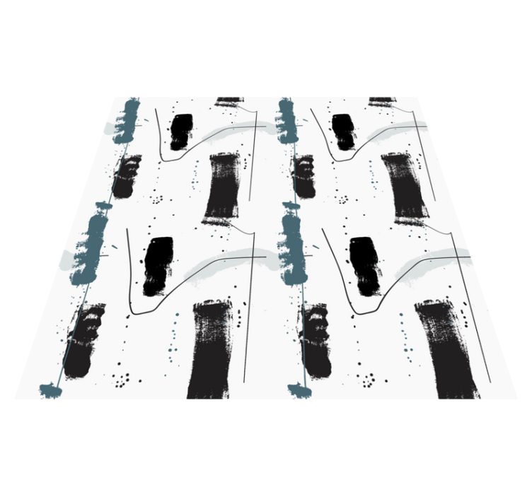 Doğrusal soyut şekiller minimalist pvc halı - TenStickers