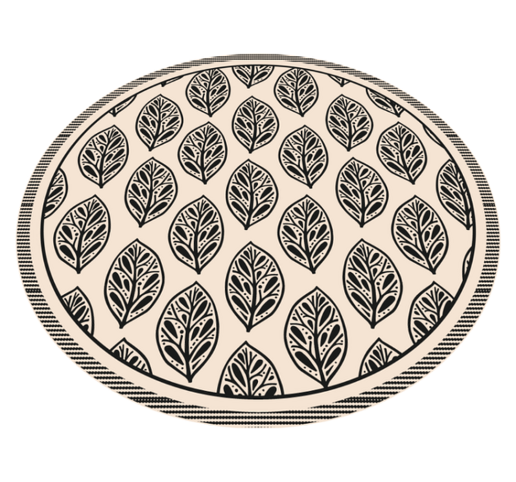Yaprak deseni doğa pvc halı - TenStickers