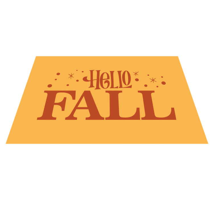 Hoş geldin sonbahar havası cümleleri ile pvc halı - TenStickers