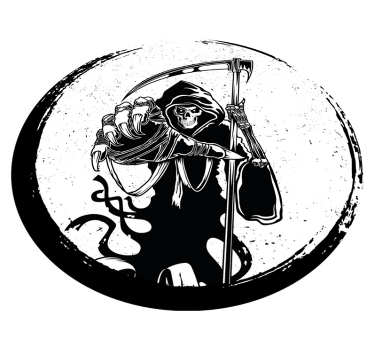 Azrail motifi cadılar bayramı pvc halı - TenStickers