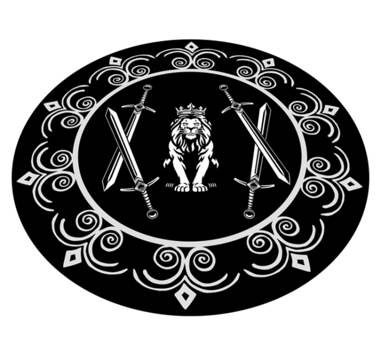 Orman kralı siluetleri hayvan halısı - TenStickers