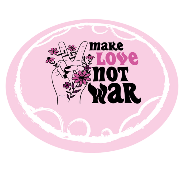 Huzurlu aşk mesajı cümleleri ile pvc halı - TenStickers