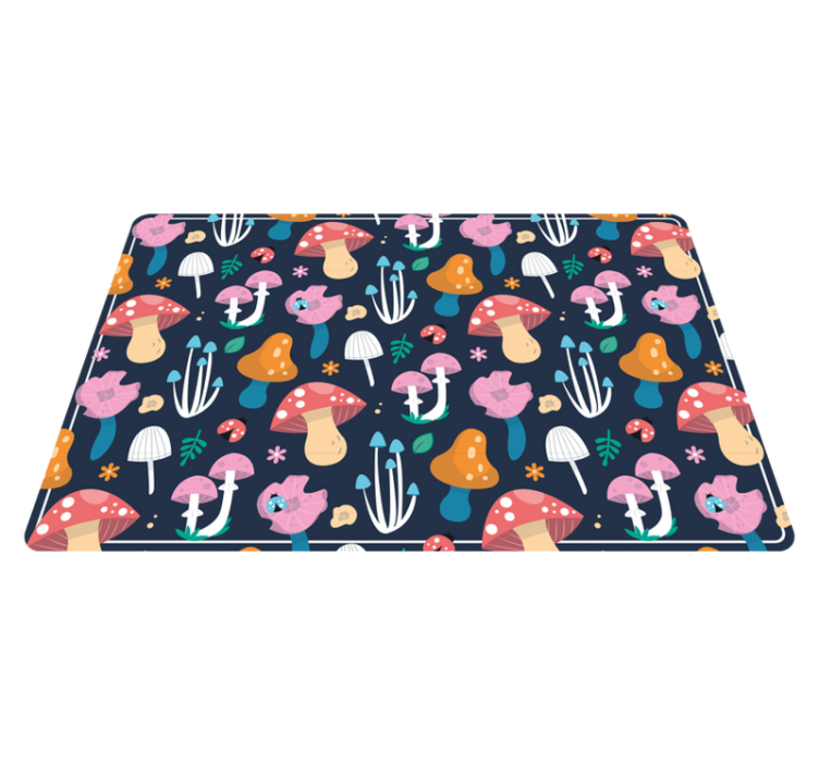 Renkli mantar ve uğur böceği çiçekli kilim - TenStickers