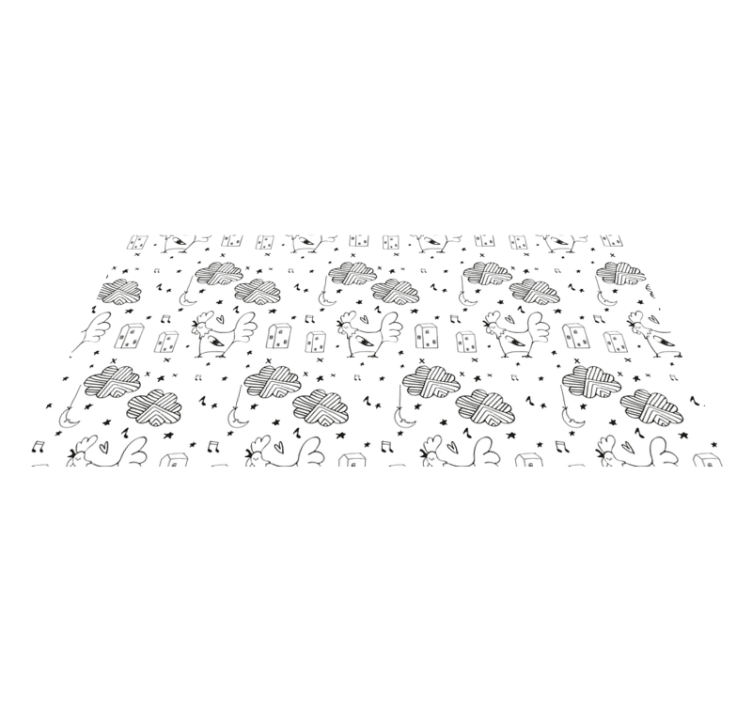 Minimalist kümes hayvanı tasarımı çocukta pvc halı - TenStickers