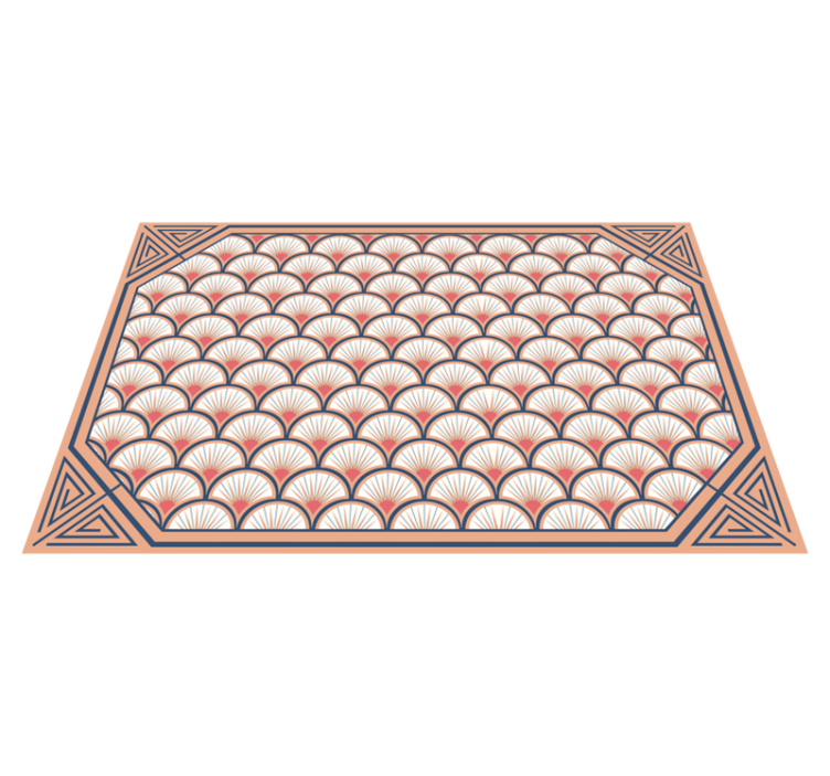 Art deco mor pembe desen karo halı - TenStickers