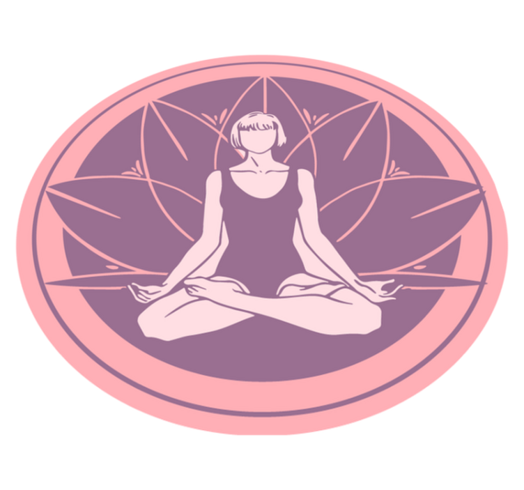 Dingin meditasyon sembolü mandala pvc halı - TenStickers