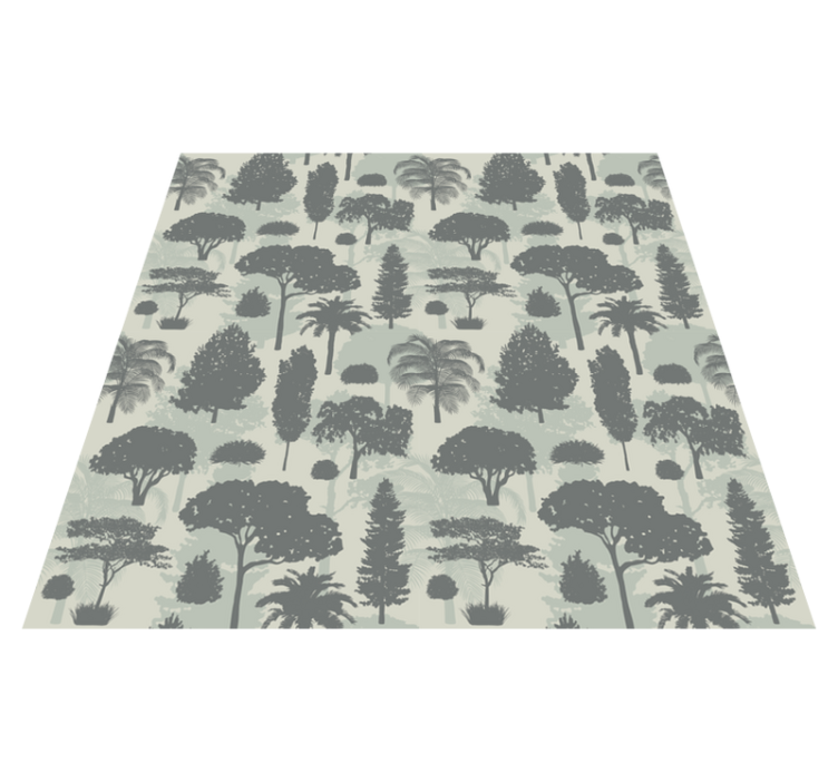 İskandinav tarzı ağaç desenleri İskandinav vinil halı - TenStickers