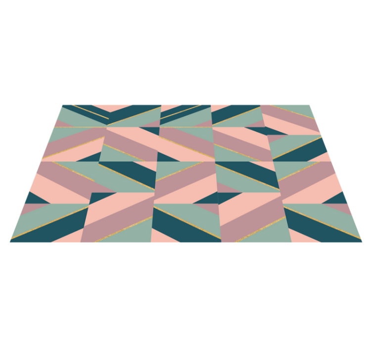Geometrik pastel desen modern pvc halı - TenStickers
