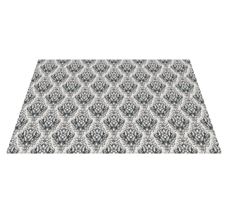 Barok çini deseni vintage pvc halı - TenStickers