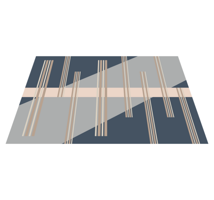 çizgili estetik çizgili pvc halı - TenStickers