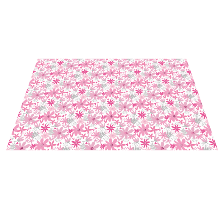 Flowerprint 'yambo' pembe çiçekli kilim - TenStickers