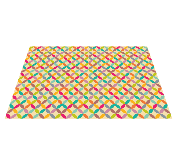 Renkli geometrik geometrik pvc halı - TenStickers