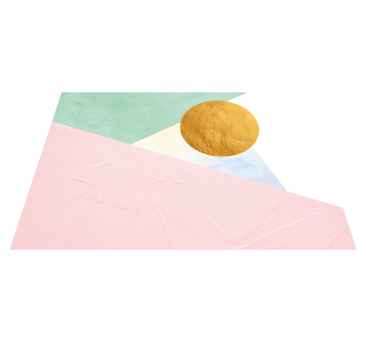 Geometrik pastel şekiller geometrik pvc halı - TenStickers