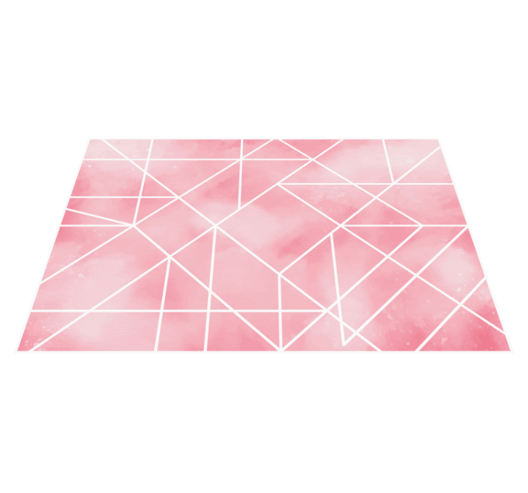 Geometrik pembe desen geometrik pvc halı - TenStickers