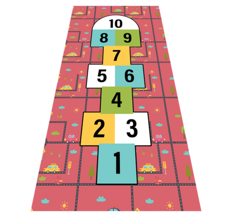 Seksek oyun zamanı oyunlar pvc halı - TenStickers