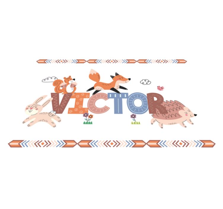 özelleştirilebilir yaratıklar isimlerle pvc halı - TenStickers