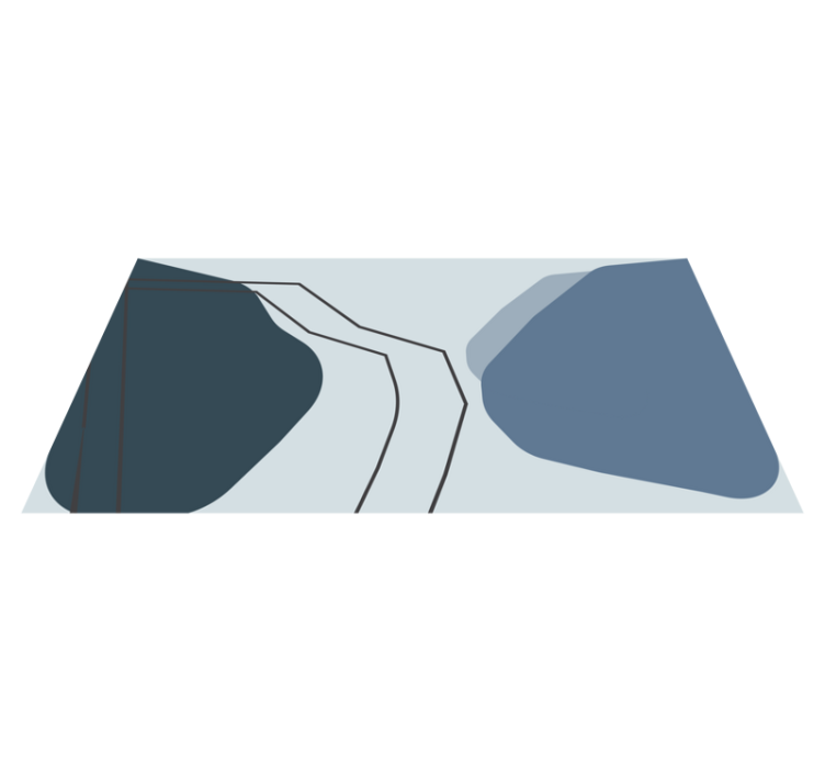 Soyut kontur çizgileri geometrik pvc halı - TenStickers