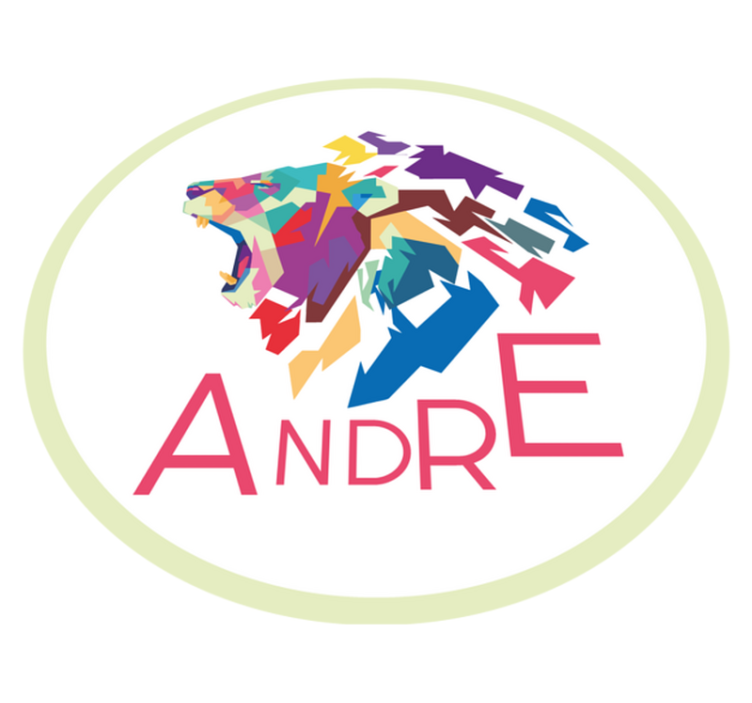 Renkli aslan kişiselleştirme isimlerle pvc halı - TenStickers