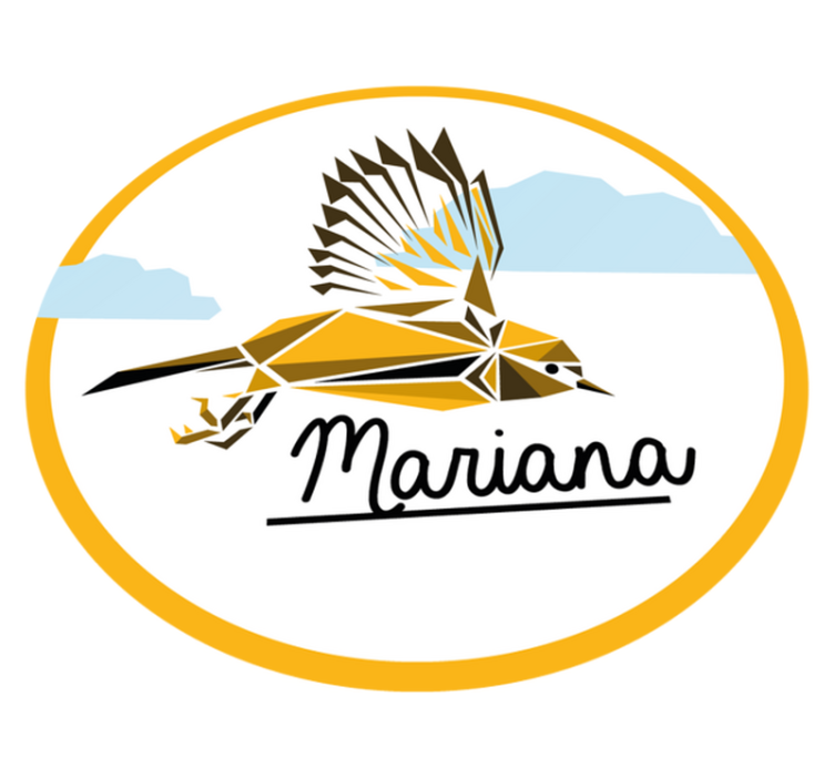 Kişiselleştirilmiş kuş isimlerle pvc halı - TenStickers