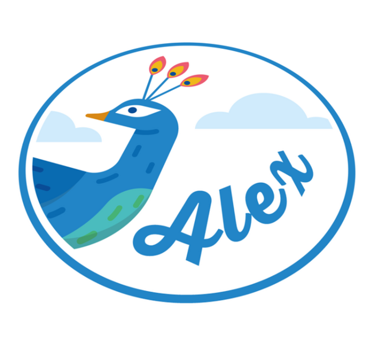 özelleştirilebilir tavus kuşu isimlerle pvc halı - TenStickers