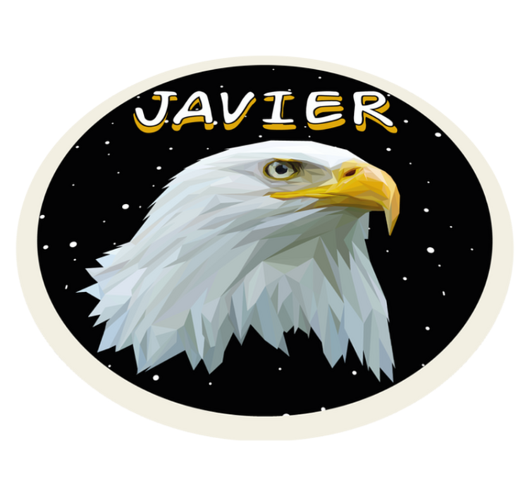 Geometrik-hayvanlar güçlü kartal kişiselleştirilmiş mat - TenStickers