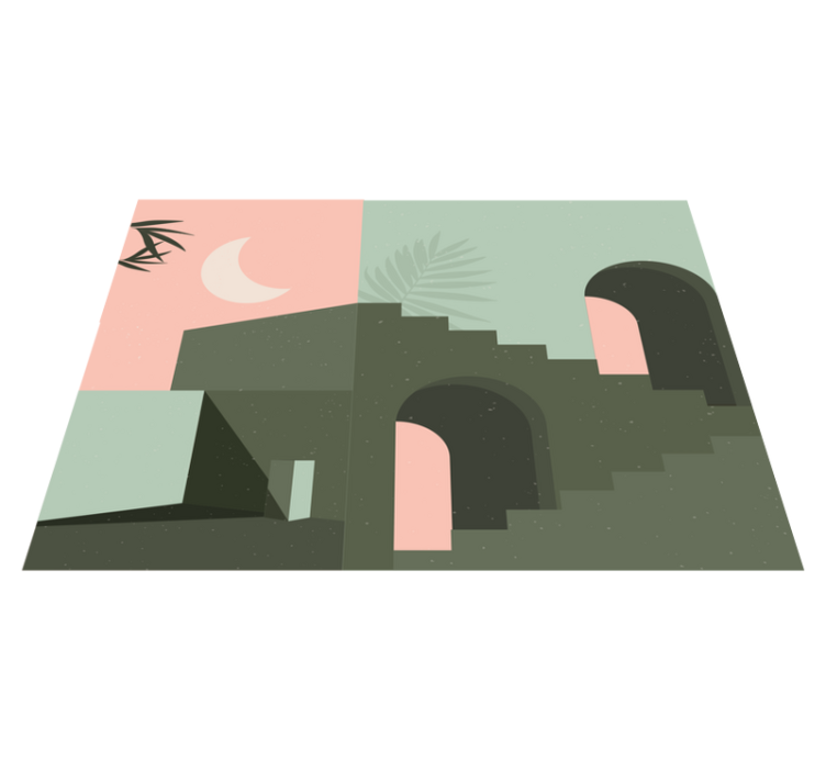 Minimalist soyut manzara minimalist pvc halı - TenStickers