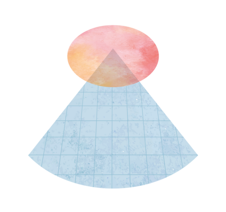 Geometrik degrade üçgen minimalist pvc halı - TenStickers