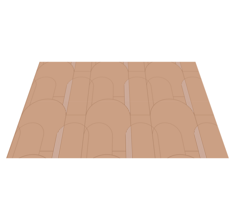 Pişmiş toprak daire zarif desen geometrik kilim - TenStickers