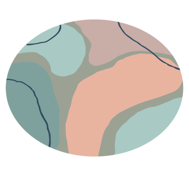 Soyut geometrik şekiller minimalist pvc halı - TenStickers