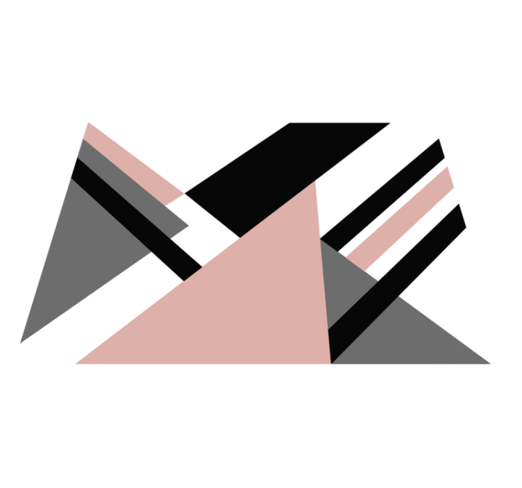 Açısal kontrast geometrik pvc halı - TenStickers