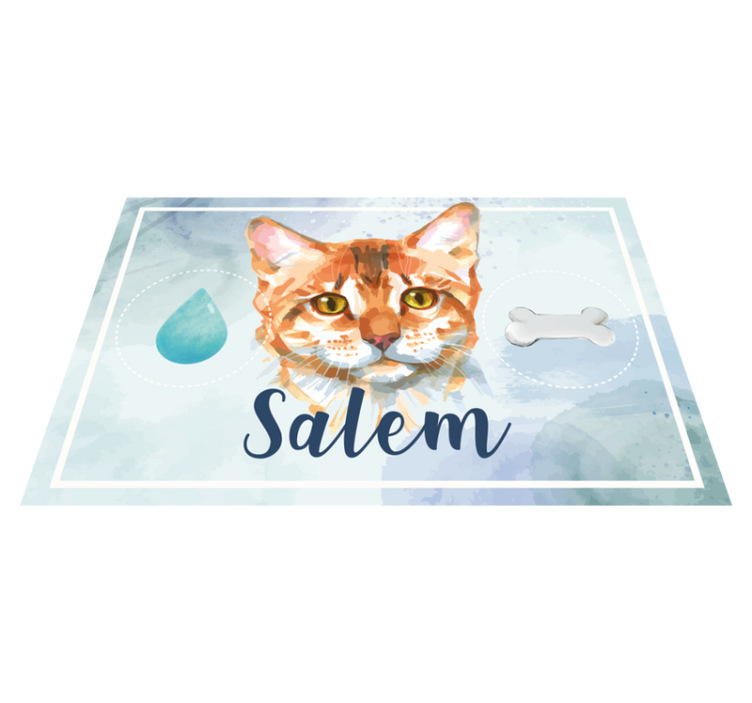 Hayvan kilim adı ile suluboya kedi - TenStickers
