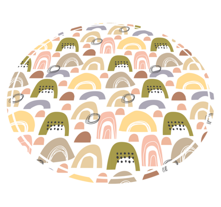 Nordic gökkuşağı desenli nordic kilim - TenStickers