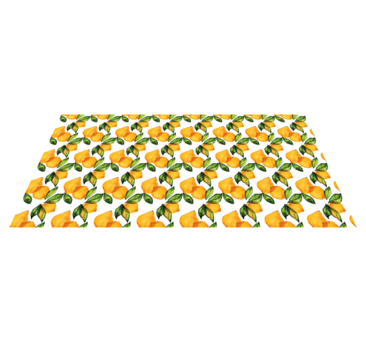 Limon akdeniz tarzı çiçekli kilim - TenStickers