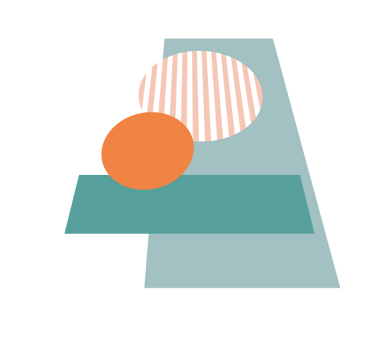 Güneşli geometrik daireler modern pvc halı - TenStickers