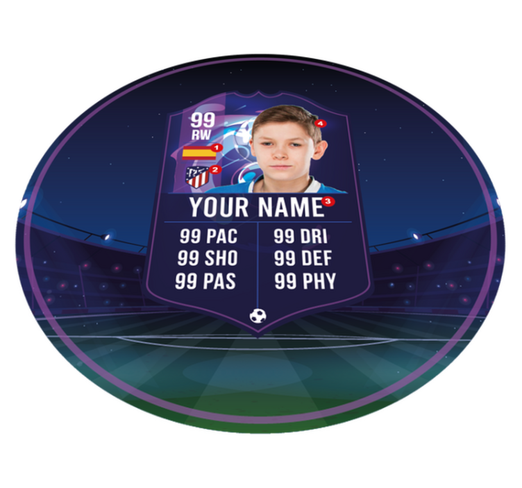 Futbol Oyuncu Kartı gençler pvc halı - TenStickers