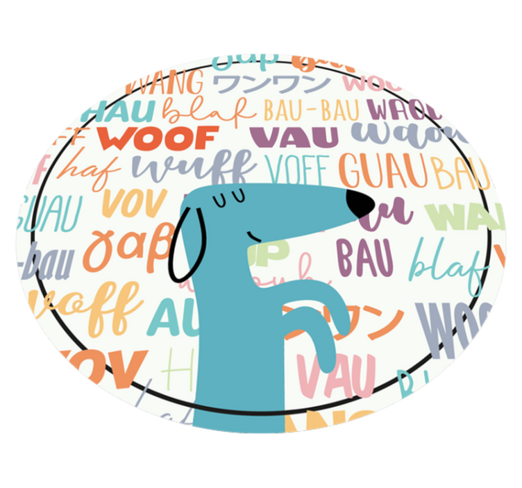 Köpek havlası Hayvan pvc halı - TenStickers