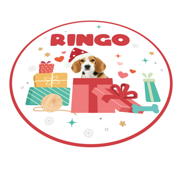 Kişiselleştirilmiş Pet Noel isimlerle pvc halı - TenStickers